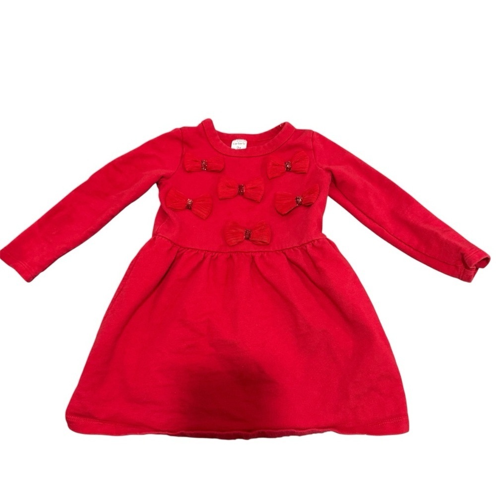 Carters girls dress with bows 2T